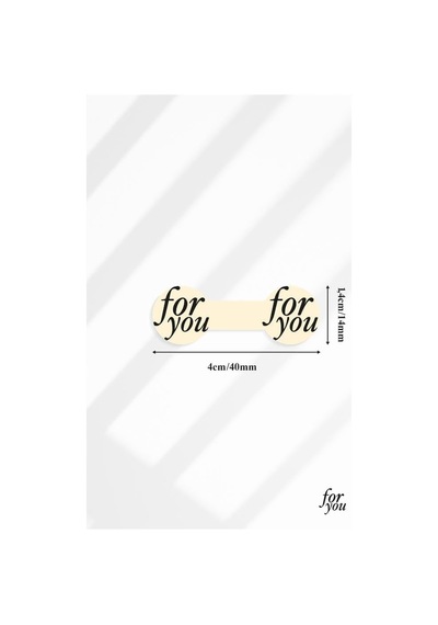 For You Model1 Krem Rengi İp Fitil Etiketi 100 Adet