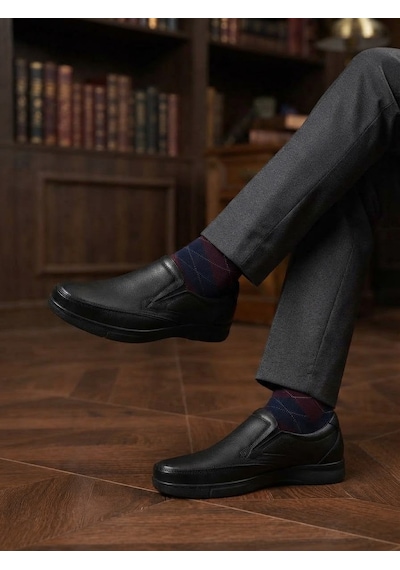 Slope 3960 Siyah Comfort Ortopedik Bağcıksız Günlük Erkek Ayakkabı