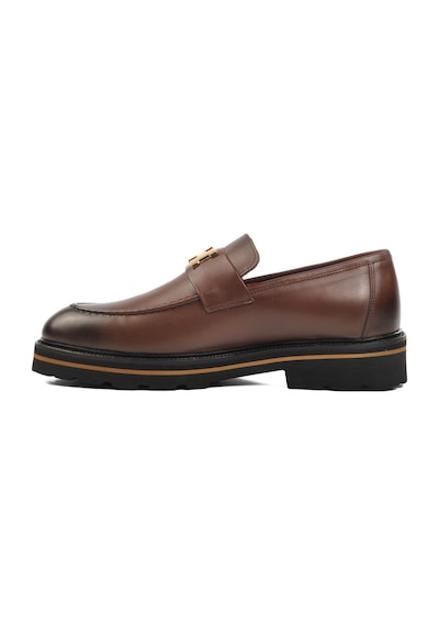 Kahve Hakiki Deri Erkek Loafer Ayakkabı Premium 2871 M Kahve Kahverengi