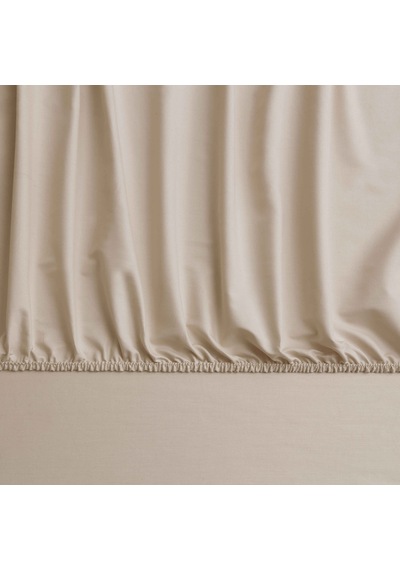 Linens Mix&match Pamuk Saten Queen Size Lastikli Çarşaf Camel