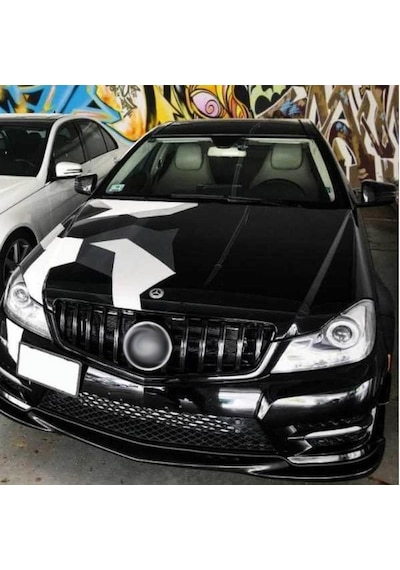 Mercedes W204 İçin Uyumlu C Serisi GTR Panjur Gri 2007 2014