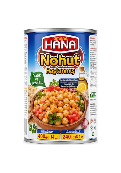 Hana Haşlanmış Nohut Konservesı 3 x 400 G