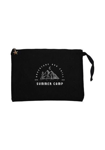 Summer Camp Siyah Clutch Astarlı Cüzdan / El Çantası
