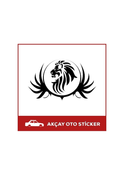 Lion Fauve Aslan Sticker Aslan Oto Sticker Lion Araba Sticker