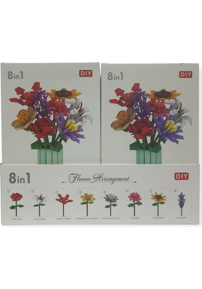 Ctoy Building Block Flower 8'li Paket