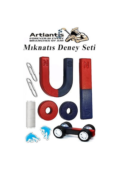 Mıknatıs Seti 10 Parça 1 Paket Deney Malzemesi Okul Projeleri İçin Manyetik U I Araba Halka Mıknatıs Deney Oyun Seti