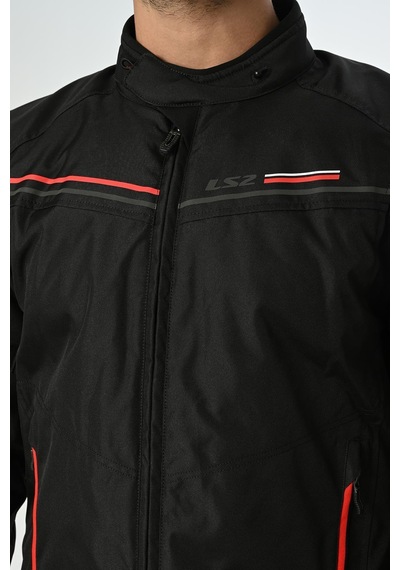 Ls2 Shadow Man Jacket Siyah Kırmızı Mont Renkli