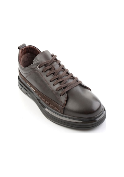 Bambi Kahve Hakiki Deri Erkek Sneaker E01080226343