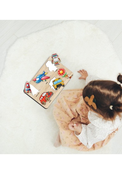 Bk Toys Çocuklar İçin Ahşap Figürlü Eğitici-öğretici Yapboz Puzzle-7