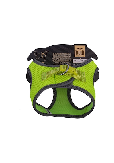 Doggie Havalı Dokuma Reflektör Serisi Küçük Irk Göğüs Tasması Sarı 2XS-26-30Cm Sarı