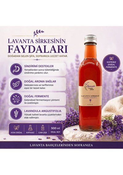 Doğal Lavanta Sirkesi 500 Ml L.angustifolia - Lavanta