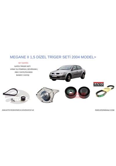 Megane 2 1,5 Dizel Agır Bakım Seti Triger Seti , Devirdaim , V Kayışı Ve Rulmanı