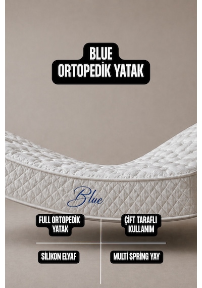 Blue Full Ortopedik Multi Spring Yaylı Yatak - 26 Cm Yükseklik - Çift Taraflı Kullanım