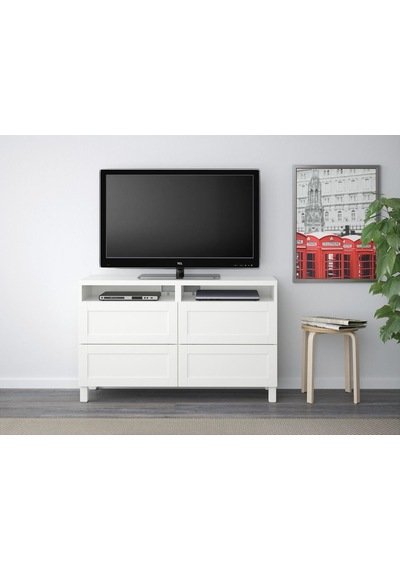 Tv Sehpası, Beyaz-frenli Ray, 120x40x74 Cm, Hanvıken Beyaz Tv Sehpası, Beyaz-frenli Ray, 120x40x74 Cm, Hanvıken Beyaz