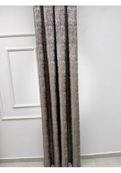 Nivemeshome Lina V-5405 Toprak 1/3 Pileli Fon Perde Ekru