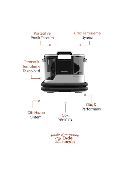 Grundig SVC 65 Vakumlu Halı & Koltuk Temizleyici