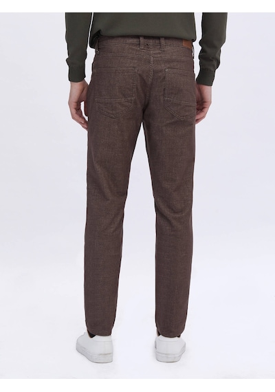 Kip Kahverengi Dokuma Slim Fit Casual Pamuk Karışımlı Pantolon Kahverengi Kip Kahverengi Dokuma Slim Fit Casual Pamuk Karışımlı Pantolon Kahverengi