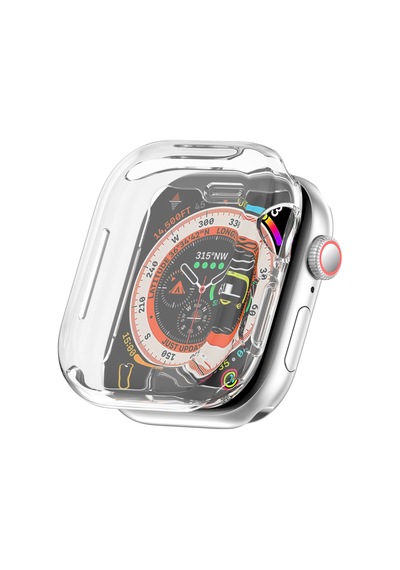 Caseonn Apple Watch Series 6 40mm Kılıf Ekran Korumalı 360 Tam Koruma Şeffaf