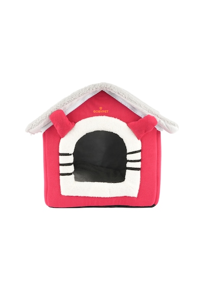 Peluş Kedi Ve Küçük Irk Köpek Evi, Minderli
