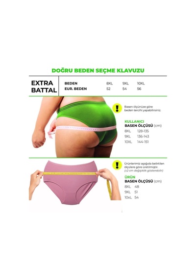 Alya Underwear Kadın Extra Battal Külot - 5 Adet Beyaz 8xl, 9xl, 10xl Çok Renkli