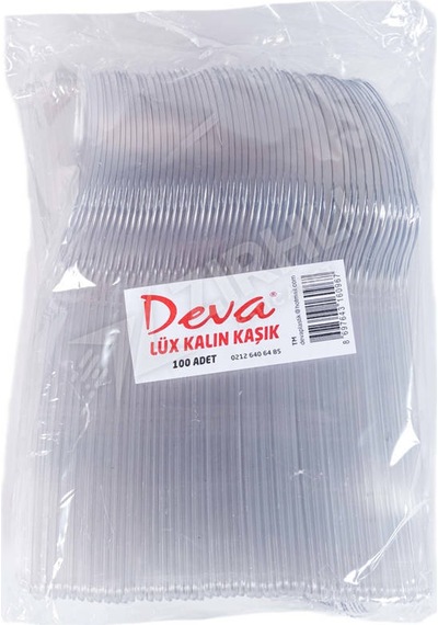 2 Adet Deva Lüx Kalın Kaşık 100 Lü Çok Renkli