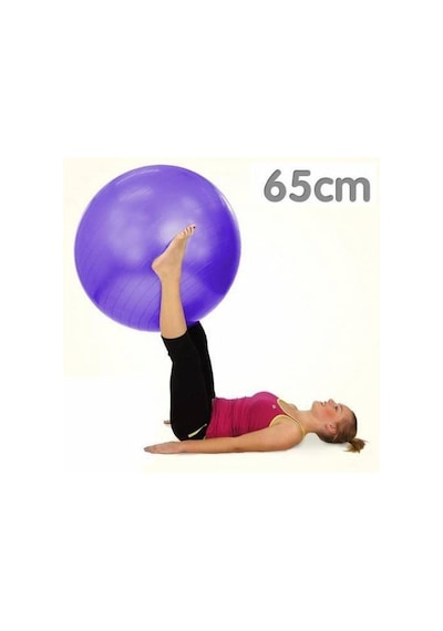 65 CM Pilates Topu Büyük Boy Kalın Yoga Pilates Top-Pompa Mavi