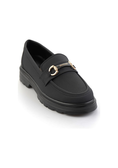 Bambi Siyah Kadın Loafer Ayakkabı K01536103737 Siyah