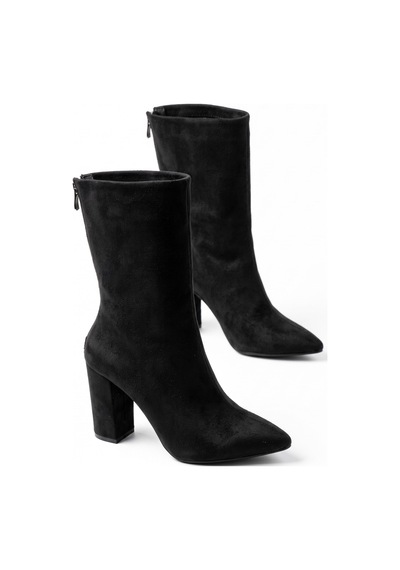 V.s.h Velvet Kilos Siyah Süet Sivri Burun Arkadan Fermuarlı İnce Topuklu Kadın Bot-2535 V.s.h Velvet Kilos Siyah Süet Sivri Burun Arkadan Fermuarlı İnce Topuklu Kadın Bot-2535