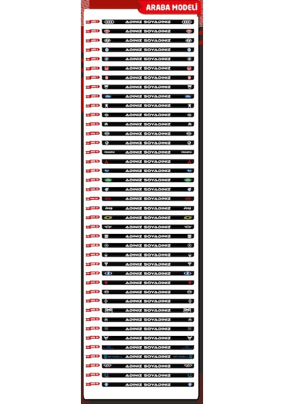 Plakalıkhane Premium Uv Baskılı Kişiye Özel Plakalık 2 Adet