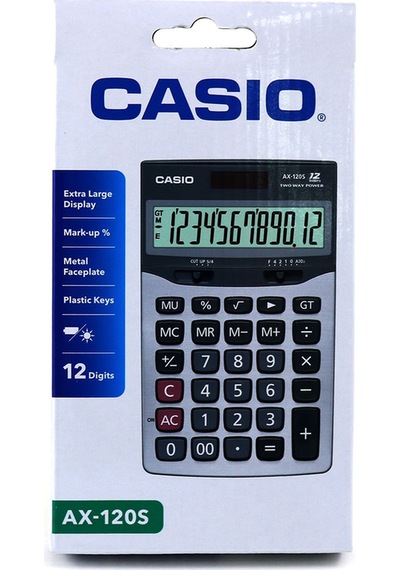 Casio Ax-120 B/S Hesap Makinesi 12 Hane