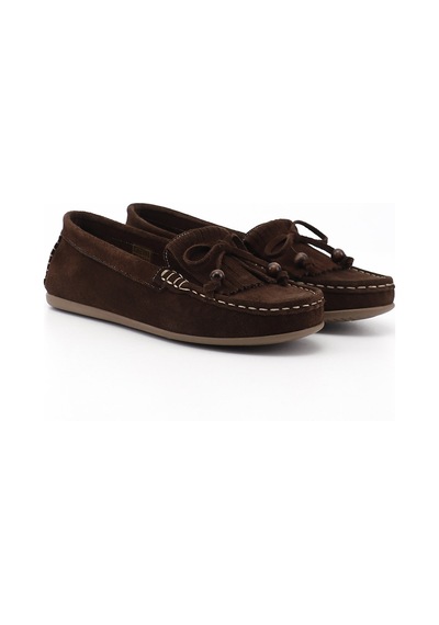 Gönderi(R) Gönderi R Kadın Kahve Süet Fiyonklu Hakiki Deri Comfort Loafer Dyza86037180 Kahverengi