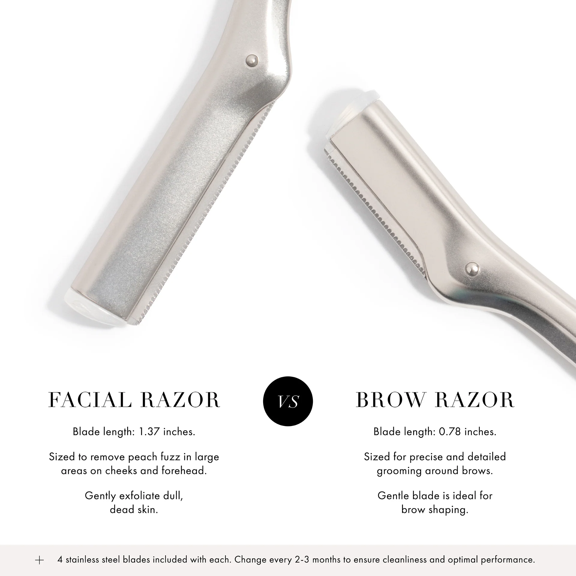 Tweezerman Brow Razor - Kaş Usturası Gri