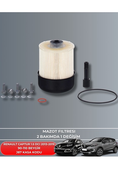 Renault Captur 1.5 Dcı 2013-2014-2015-2016-2017-2018-2019 90-110 Beygir Mazot Yakıt Filtresi