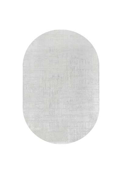 Etro Dekoratif Modern Akrilik Makine Oval Halı Et09 Kemik