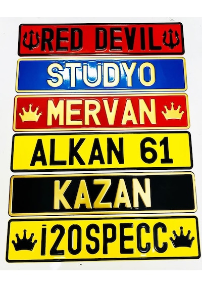 Dekor Plaka, Sari Plaka, Hediyelik Plaka, Özel Plaka 134472905