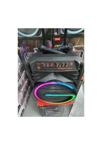 P-08 Bluetooth Hoparlör Kablosuz Tekerlekli Taşınabilir Kablosuz Speaker Toplantı Anfisi