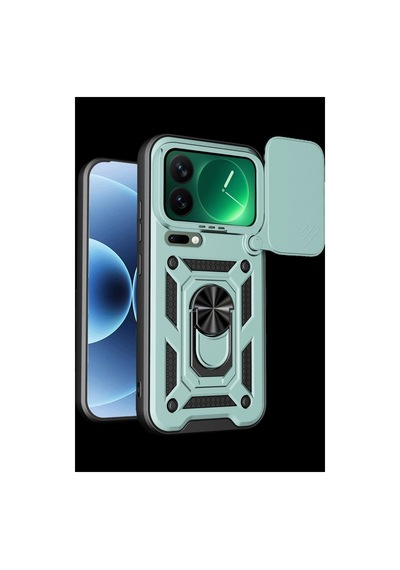 Xiaomi Mi 17 Pro Max Pars Lens Yüzüklü Silikon - Yeşil