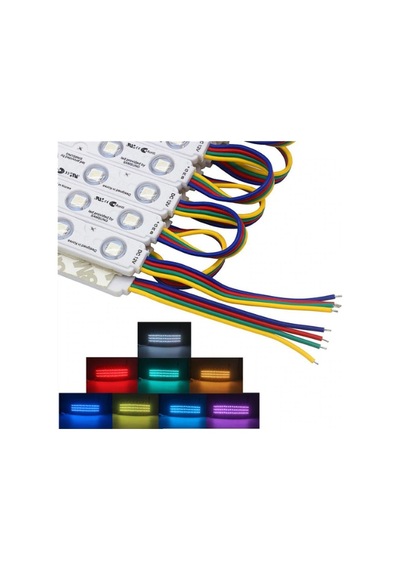 3 Lü Rgb Lensli Modül Led Samsung 12 Volt 0.72 Watt 10 Adet