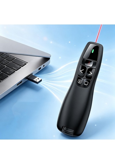 Maks Technology Mkst K400 Wireless Presenter Kablosuz Uzaktan Kumandalı Lazer Sunum Kalemi - Siyah