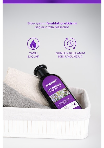 2 Adet Tresan Şampuan 300 Ml Biberiye Canlandırıcı Bakım
