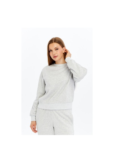 Defys Kadın Basic Sweat Gri Melanj
