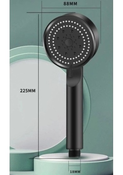 Duşbaşlığı Lüks Mat Su Tasarruflu Modern Banyo Aksesuar Dayanıklı Kalite Şık 5 Kademeli Duş Başlığı Çok Renkli