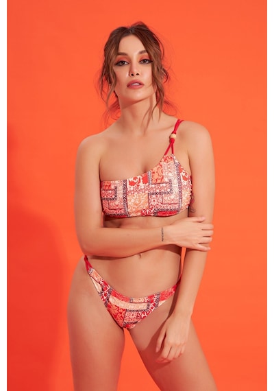 Loya Kadın Renkli Tagata İp Detaylı Tek Alt Bikini Çok Renkli