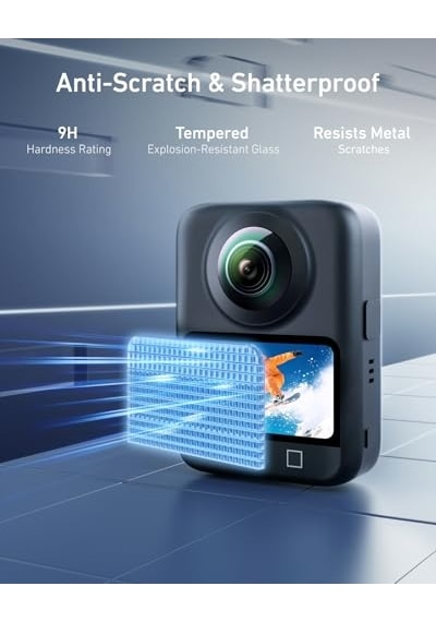 Osmo 360 Ekran Koruyucu Folyo Sertleştirilmiş Camdan Djı Osmo 360 İçin Sertleştirilmiş Cam Folyo Aksesuarı, Sert Diğer
