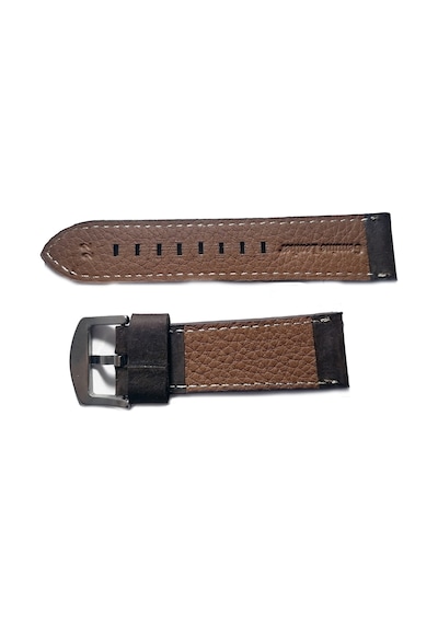 Fossil Uyumlu Hakiki Deri Saat Kordonu 22 Mm Kahverengi
