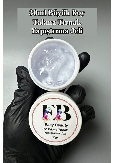 Takma Tırnak Yapıştırıcı Jel 30ml Hamur Jel Büyük Boy Yapıştırma Jeli Ele Yapışmaz 30ml