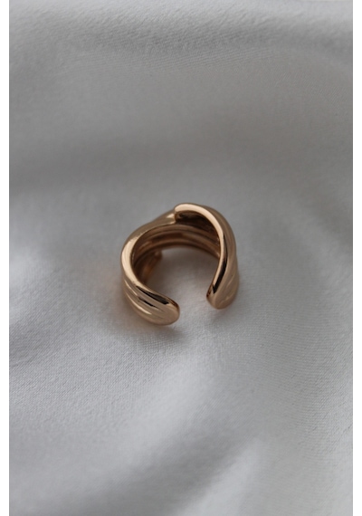 Vıp Çelik Çapraz Sarmal Model Earcuff / Kıkırdak Sıkıştırılabilir Küpe Pembe Pembe