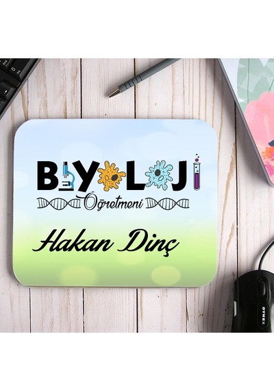 Biyoloji Öğretmenine Özel Isimli Mouse Pad