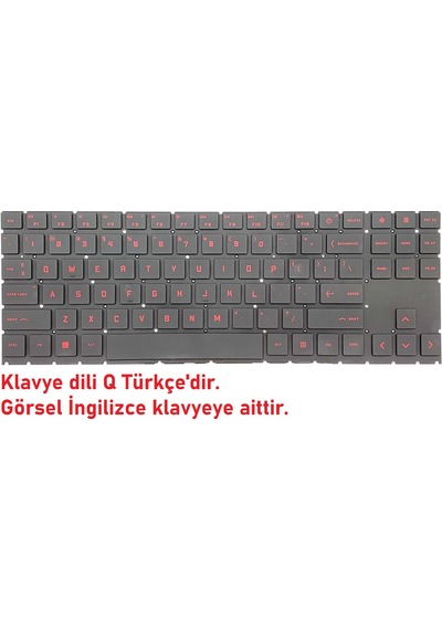 Hp Omen 16-c0039nt Klavye Işıklı V1 Non-numeric Single Backlit Kırmızı Tuş