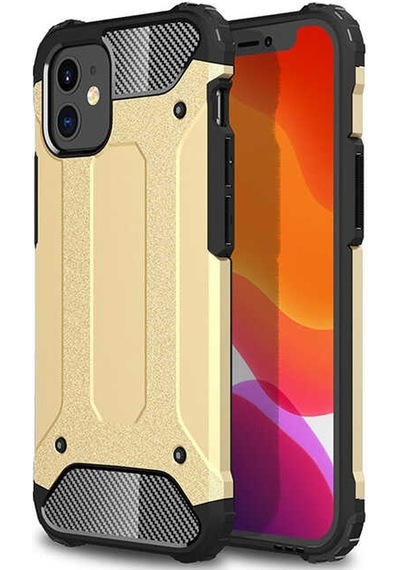 Kilifone - Apple Uyumlu iPhone 12 Mini - Kılıf Çift Katman Zırh Tank Crash Military Kapak - Gold